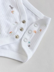 White Character 5 Pack Baby Long Sleeve 100% Cotton Bodysuits Pack - Image 12 of 12