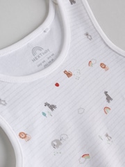 White 5 Pack 5 Pack Baby Vest Bodysuits - Image 4 of 5