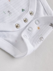 White 5 Pack 5 Pack Baby Vest Bodysuits - Image 5 of 5