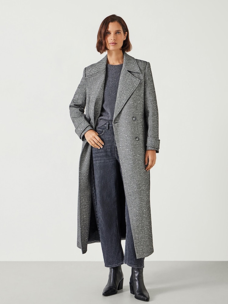 Hush Grey Campbell Sequin Coat - Image 1 of 5