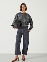 Hush Silver Sadie Sequin Relaxed Sweatshirt - Image 3 of 5