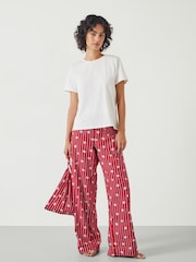 Hush Red Lucy Cotton Viscose T-Shirt Pyjamas Set - Image 1 of 5