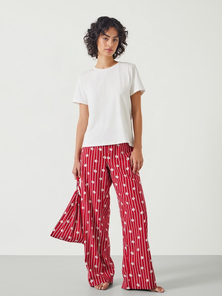 Hush Red Lucy Cotton Viscose T-Shirt Pyjamas Set - Image 1 of 5