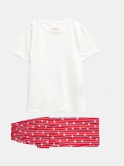 Hush Red Lucy Cotton Viscose T-Shirt Pyjamas Set - Image 5 of 5