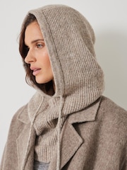 Hush Natural Kiara Knitted Hood Hat - Image 1 of 3