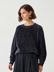 Hush Metallic Jaime Christmas Tinsel Crew Neck Jumper - Image 1 of 5