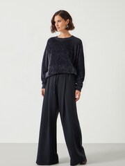 Hush Metallic Jaime Christmas Tinsel Crew Neck Jumper - Image 2 of 5