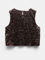Hush Brown Zarina Sequin Top - Image 5 of 5
