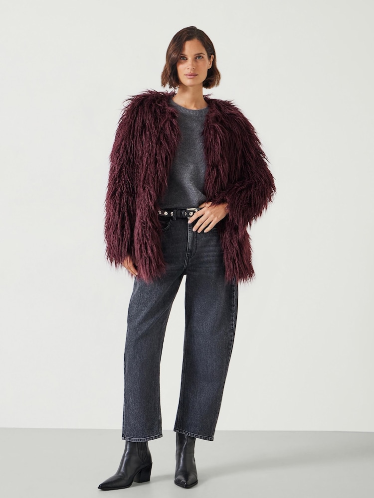 Hush Red Eleanor Faux Fur Jacket - Image 2 of 5