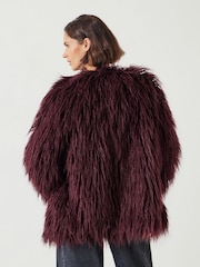 Hush Red Eleanor Faux Fur Jacket - Image 3 of 5
