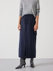 Hush Blue Aria Cargo Wool Maxi Skirt - Image 1 of 5