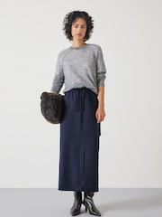 Hush Blue Aria Cargo Wool Maxi Skirt - Image 2 of 5