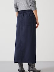 Hush Blue Aria Cargo Wool Maxi Skirt - Image 3 of 5