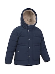 Mountain Warehouse Blue Kids Manta Borg Lined Padded Jacket - Image 4 of 5