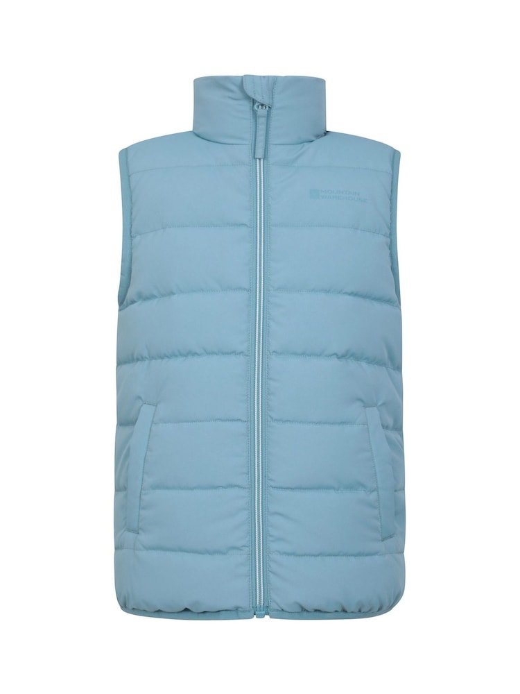 Mountain Warehouse Blue Kids Rocko Water Resistant Padded Gilet - Image 1 of 6
