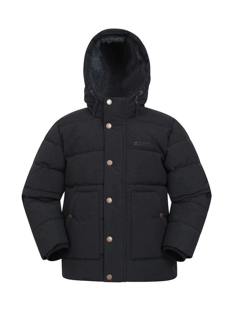 Mountain Warehouse Black Kids Manta Borg Lined Padded Jacket - Image 1 of 5
