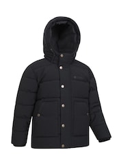 Mountain Warehouse Black Kids Manta Borg Lined Padded Jacket - Image 3 of 5
