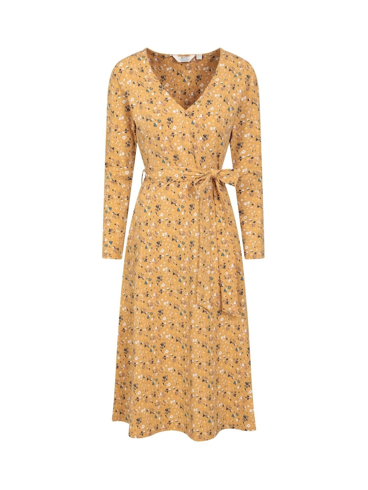 Mountain Warehouse Yellow Womens Santorini Midi Wrap Dress - Image 1 of 7