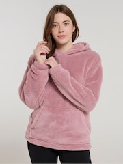 Mountain Warehouse Pink Womens Teddy Hooded Fleece - Image 1 of 4