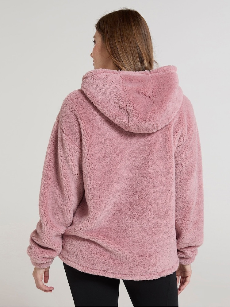 Mountain Warehouse Pink Womens Teddy Hooded Fleece - Image 2 of 4