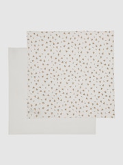 Reiss Lemon Jamie Floral Print Mix 100% Cotton Muslins 4 Pack - Image 4 of 5
