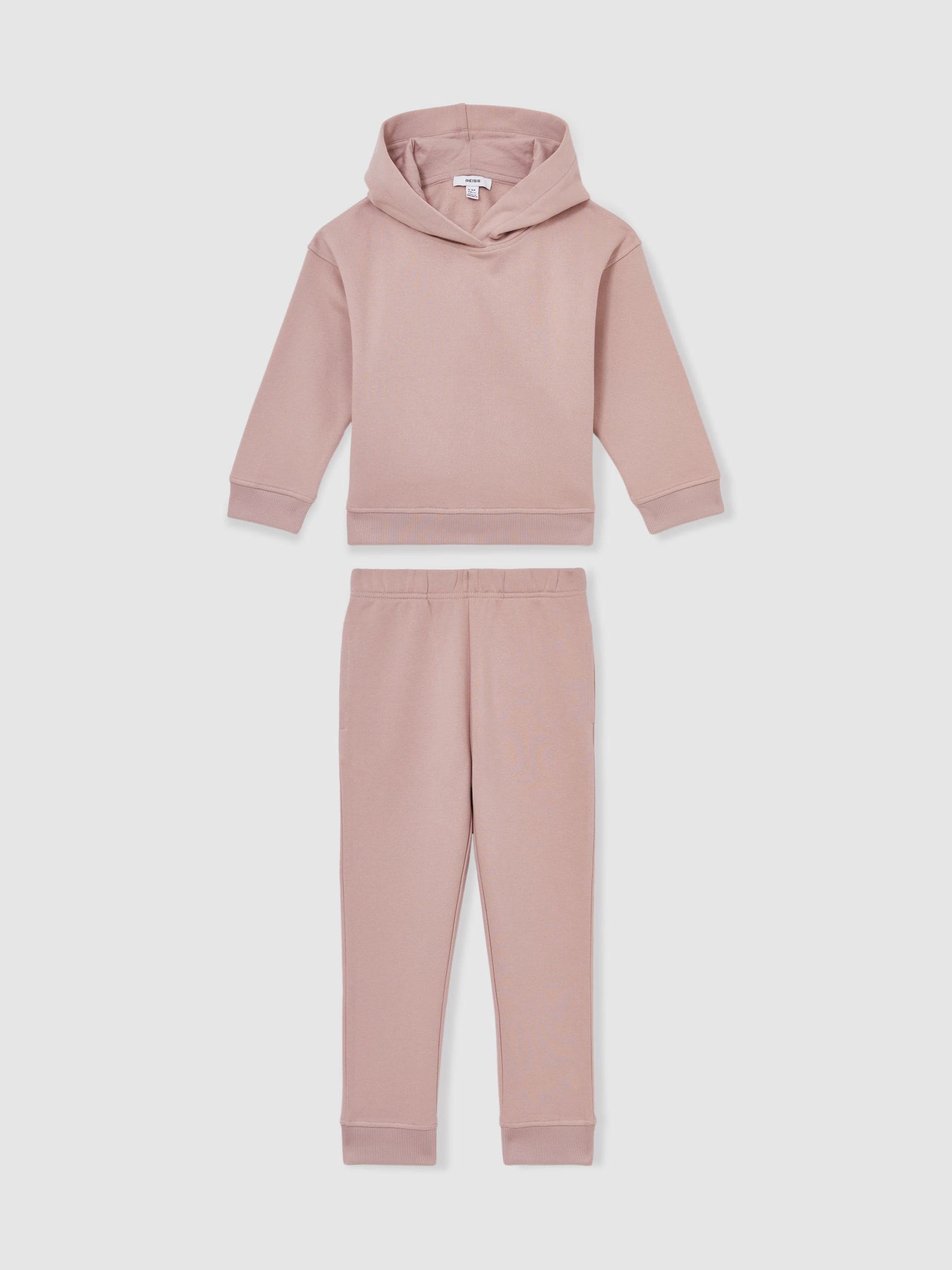 REISS MINK COTTON BLEND HOODIE AND JOGGERS SET