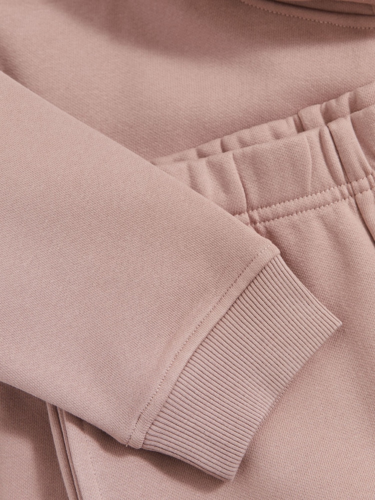 Reiss Mink Harp Cotton Blend Hoodie And Joggers Set - Image 4 of 4