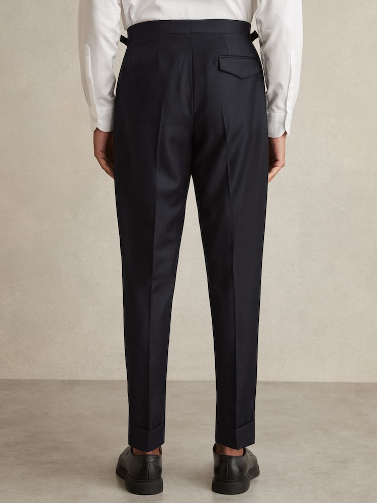 marine - Pantalon fuselé Reiss Cantwell en coton mélangé - Image 5 of 6