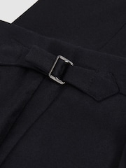 Reiss Navy Cantwell Cotton-Blend Tapered Trousers - Image 6 of 6