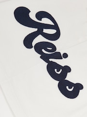 Reiss White Freddie 9-12 yrs Cotton Script-Logo Oversized T-Shirt - Image 5 of 5