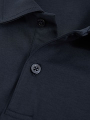 Reiss Navy Earl Cotton Short-Sleeve Polo Shirt - Image 5 of 5
