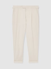 Reiss Stone Cantwell Cotton-Blend Tapered Trousers - Image 2 of 6