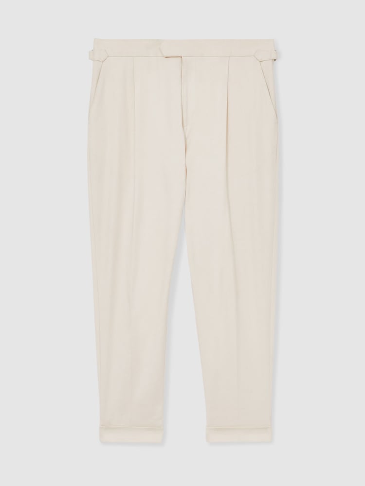 Reiss Stone Cantwell Cotton-Blend Tapered Trousers - Image 2 of 6