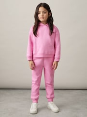 Reiss Bright Pink Harp Cotton Blend Hoodie And Joggers Set - Image 2 of 4