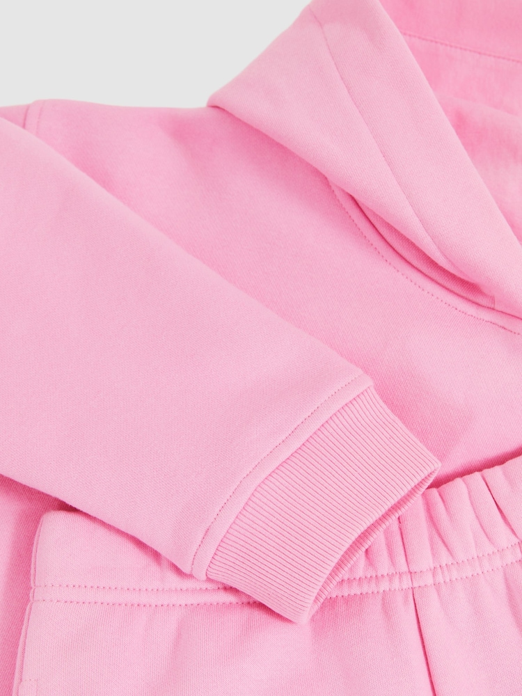 Reiss Bright Pink Harp Cotton Blend Hoodie And Joggers Set - Image 4 of 4