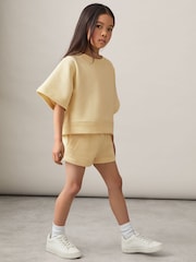 Reiss Lemon Meg Cotton-Blend Sweatshirt And Shorts Set - Image 2 of 4