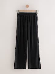 Black Sheer Beach Wide Leg Trousers - Image 6 of 8