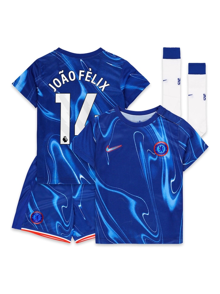 Nike Blue Chelsea Home Stadium Kit 2024-25 Infants Joao Felix 14 - Image 3 of 3 Nike Blue Chelsea Home Stadium Kit 2024-25 Infants Joao Felix 14 - Image 3 of 3