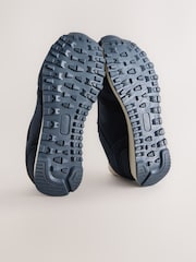 Navy Blue Elastic Lace Trainers - Image 5 of 5