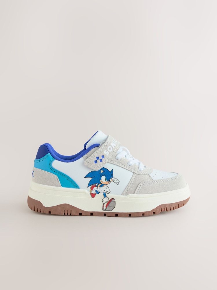 White Sonic Touch Fastening Elastic Lace Trainers - Image 2 of 5