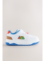 White Mario Elastic Lace Trainers - Image 1 of 10