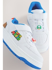 White Mario Elastic Lace Trainers - Image 2 of 10