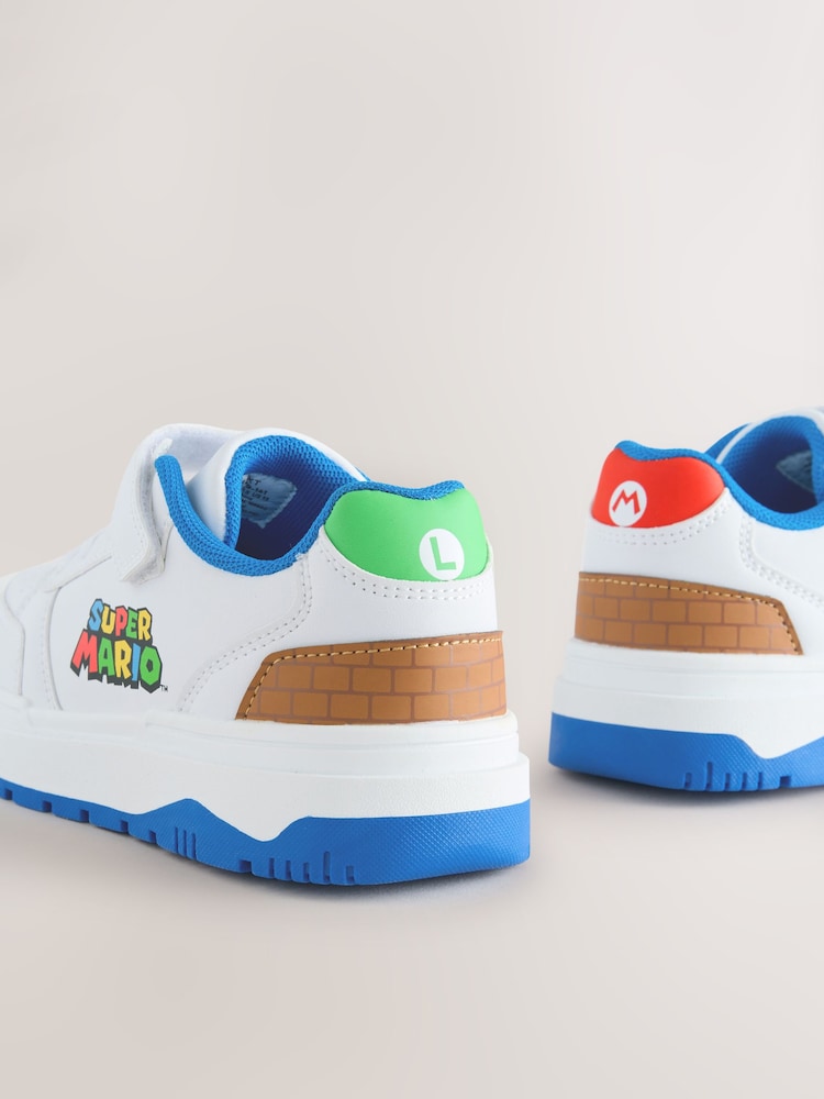 White Mario Elastic Lace Trainers - Image 8 of 8
