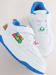 White Mario Elastic Lace Trainers - Image 8 of 10