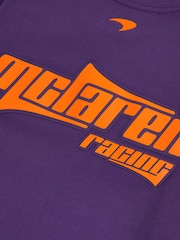 Reiss Purple Nakata McLaren F1 Team Oversize Logo T-Shirt Unisex Fit - Image 7 of 9