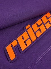 Reiss Purple Nakata McLaren F1 Team Oversize Logo T-Shirt Unisex Fit - Image 8 of 9