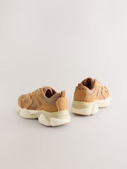 Tan Brown Standard Fit (F) Lace Up Trainers - Image 4 of 6