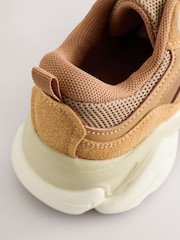Tan Brown Standard Fit (F) Lace Up Trainers - Image 5 of 6