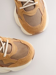 Tan Brown Standard Fit (F) Lace Up Trainers - Image 6 of 6