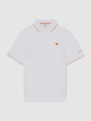Reiss White Crypto McLaren F1 Team Cotton Polo Shirt - Image 2 of 9